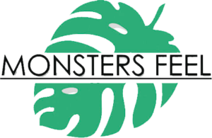 monsters feel logo tienda de plantas de tela png